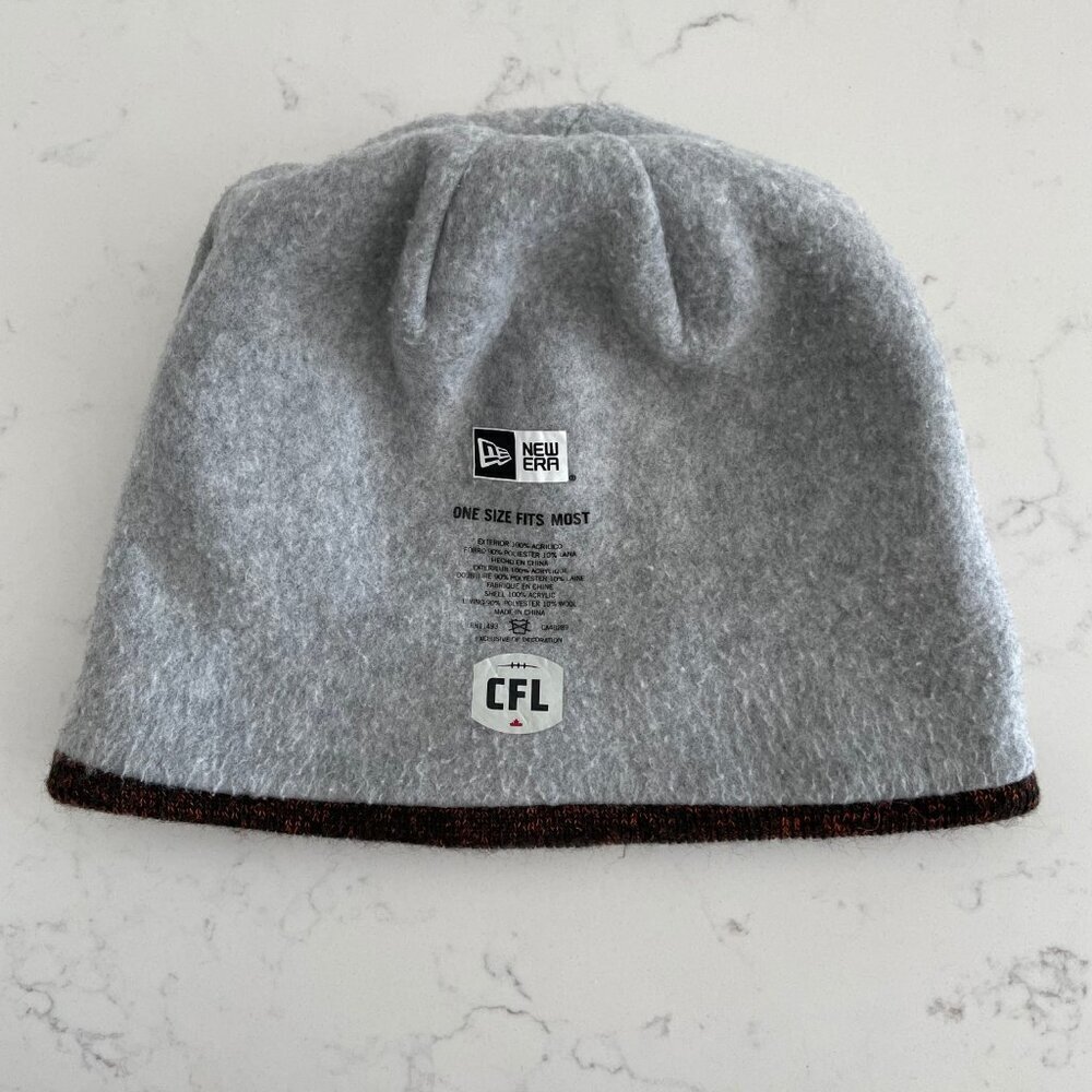 New Era CFL BC Lions Athletic Fleece Lined Knit Acrylic Hat Black & Orange Sz OS - Picture 6 of 8
